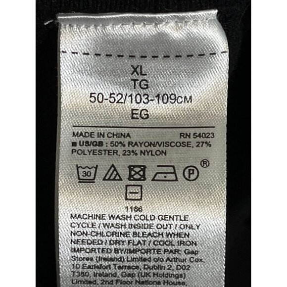 Banana Republic Pant Women XL Black Pull On Joggers Sweater Neutral Preppy Retro - Picture 9 of 11